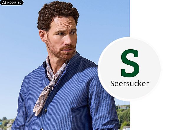 Seersucker Sommerhemd aus Seersuckergewebe