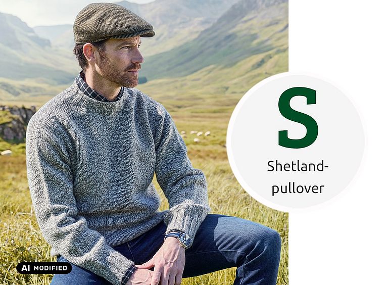 Pullover aus Shetlandwolle