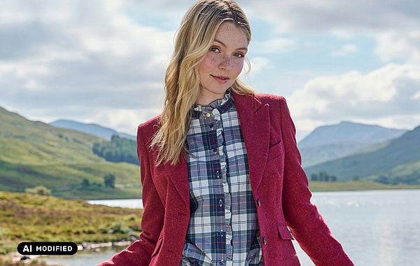 Karobluse im modernen Country Look Karierte Bluse unter Blazer
