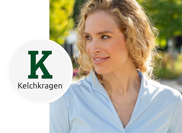 Kelchkragenbluse Bluse mit Kelchkragen