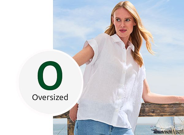 Damenbluse im Oversized-Stil