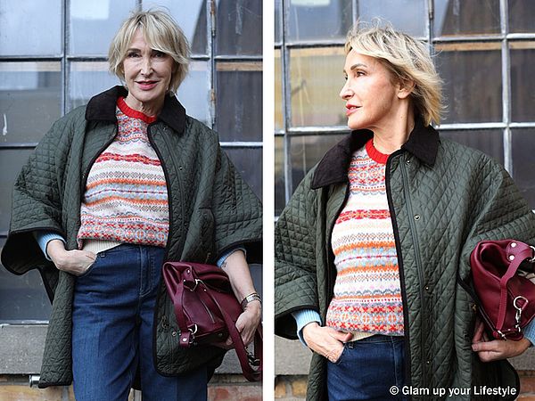 Claudia Steinlein mit Poncho von Barbour
