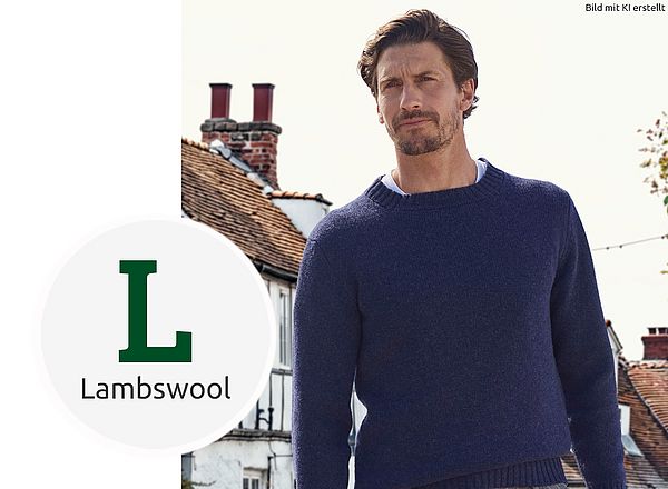 Lambswool-Pullover Herrenpullover aus Lammwolle