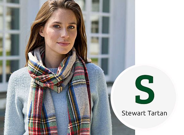Schal mit Schottenkaromuster im Dress Stewart Tartan