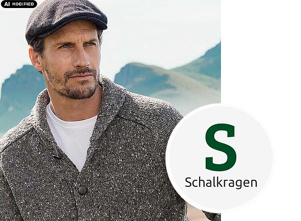 Strickjacke mit Schalkragen
