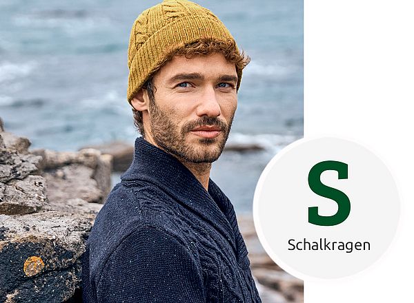 Schalkragen Strickmode mit Schalkragen