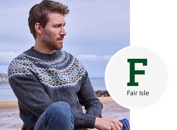 Fair Isle Pullover Moderner Strickpullover mit Fair-Isle-Muster