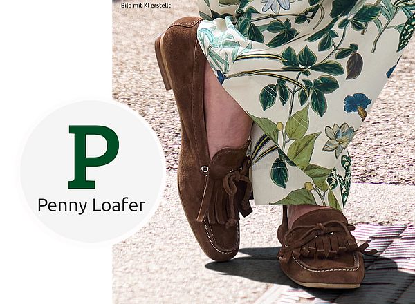 Penny Loafer Braune Collegeschuhe