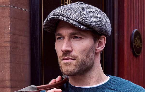 Klassische Tweed Cap Klassische Schirmmütze aus Tweed