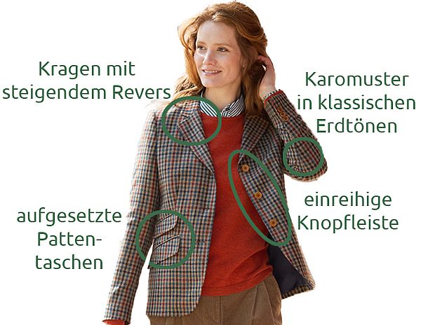 wichtigste Merkmale des Damenblazers im englischen Stil