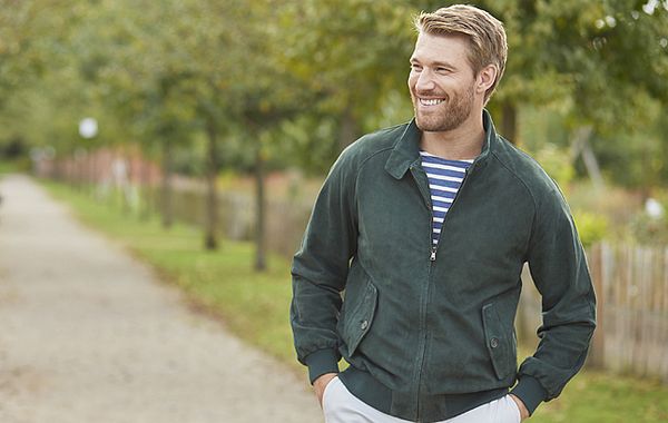 Herren-Lederjacke im Blousonstil
