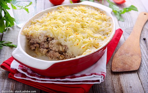 Hackfleisch-Auflauf im Stil des Cottage Pie