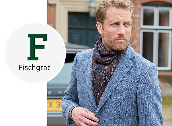 Sakko aus Fischgrat-Tweed