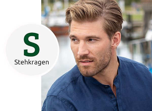 Herrenhemd mit Stehkragen