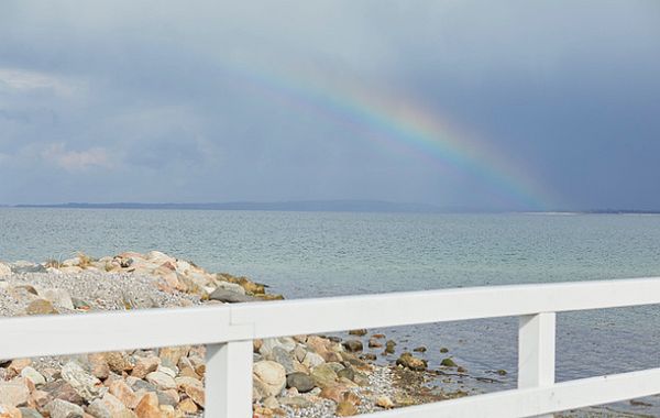 Regenbogen über der Sonneninsel Fehmarn