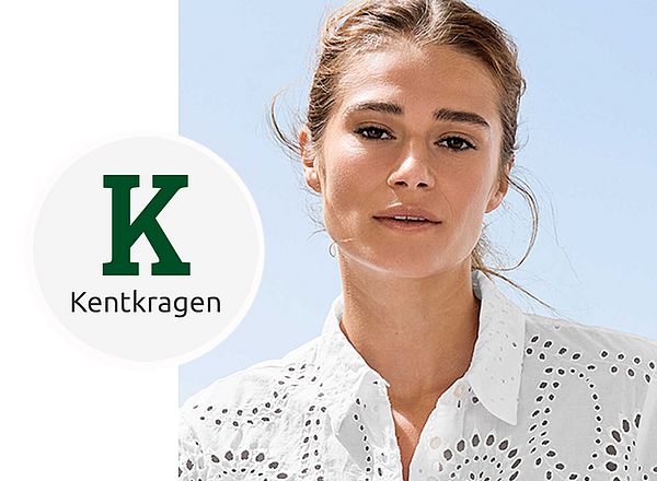 Sommerbluse mit Kentkragen