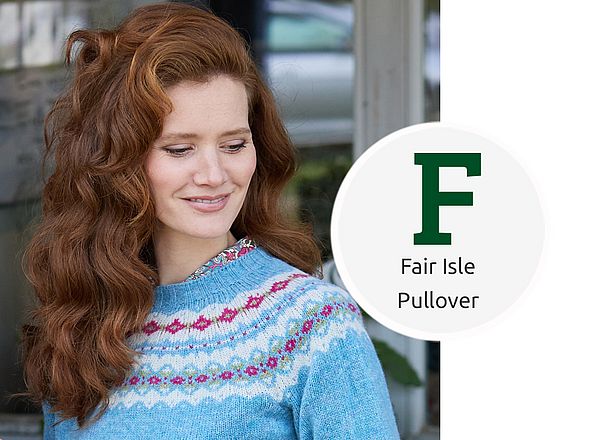 Moderner Strickpullover mit Fair-Isle-Muster