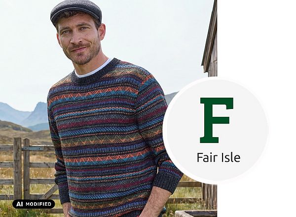 Fair Isle Pullover Moderner Strickpullover mit Fair-Isle-Muster