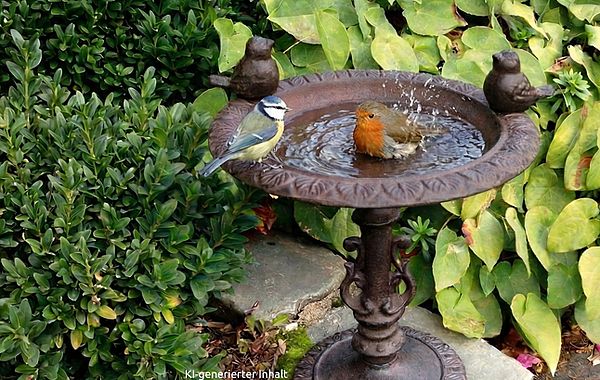 Vogeltränken sind ein schöner Kompromiss zwischen Tierschutz und Gartendeko