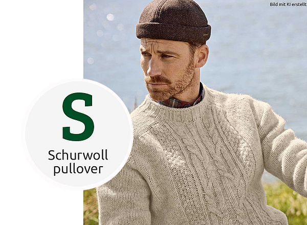Winterpullover aus Schurwolle