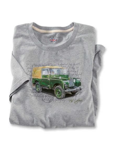 T-Shirt 'Land Rover' in Hellgrau