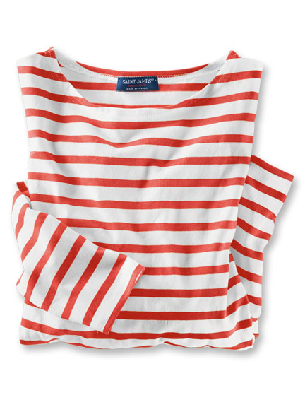 Bretagne-Shirt in Rot-Weiß von Saint James