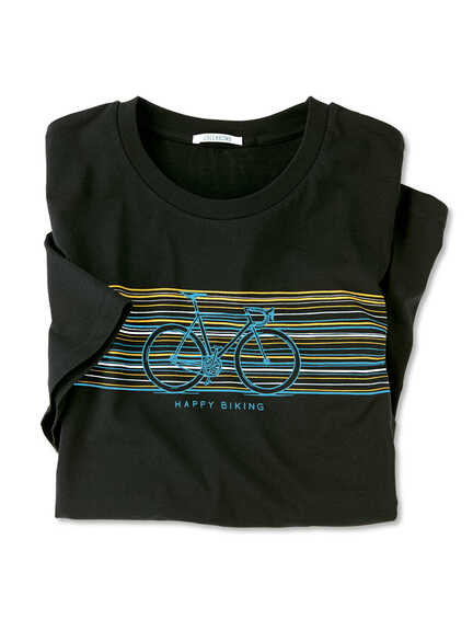 Herren-T-Shirt Happy Biking von Greenbomb