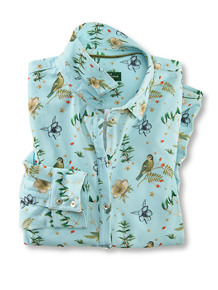 Cordbluse 'Birds'