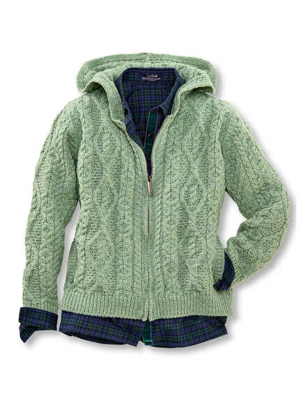 Aran-Strickhoodie von IrelandsEye