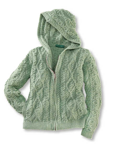 Aran-Strickhoodie