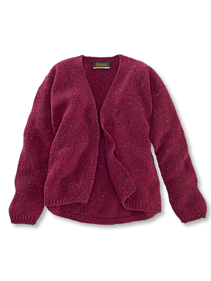 Damen-Strickjacke aus Donegal-Garn