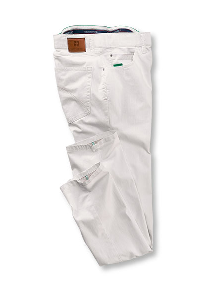 Weiße Five-Pocket-Herrenhose