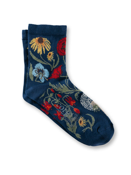 Corgi-Socken 'Botanical' in Blau