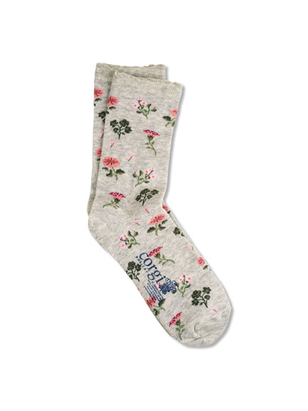 Motiv-Socke 'Blumen' von Corgi