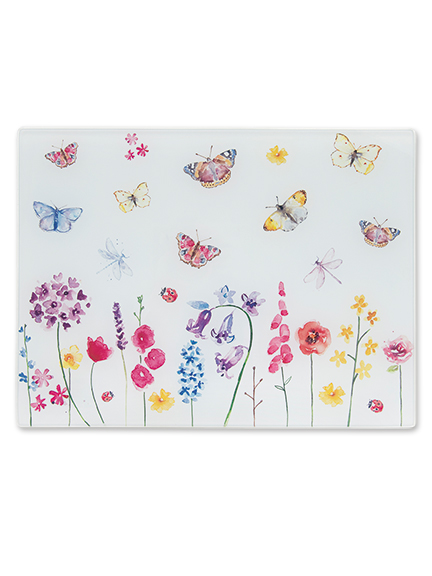 Küchenglasplatte 'Butterfly Garden'