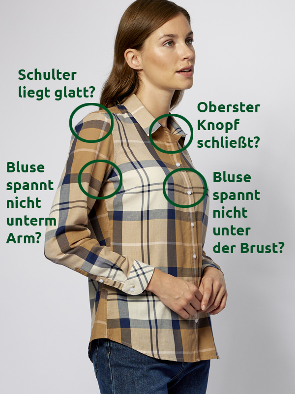 Vier Partien für die perfekte Blusen-Passform