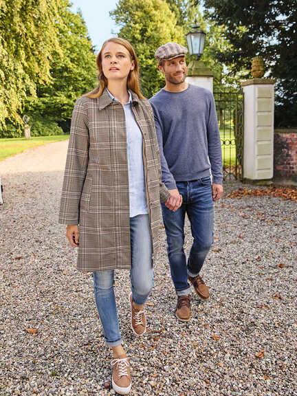 Outfit mit Barbour Brit Check