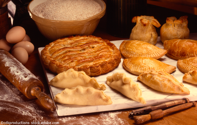 Vorbereitung der traditionellen Cornish Pasties