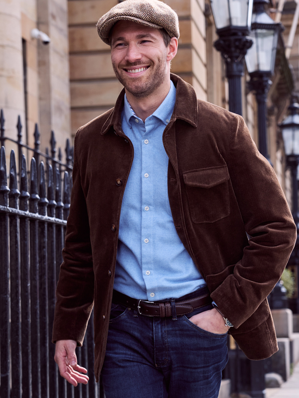 Cord-Sakkojacke Country Style mit Cord & Tweed
