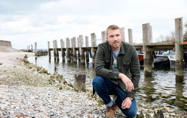Overshirt in Oliv für Herren