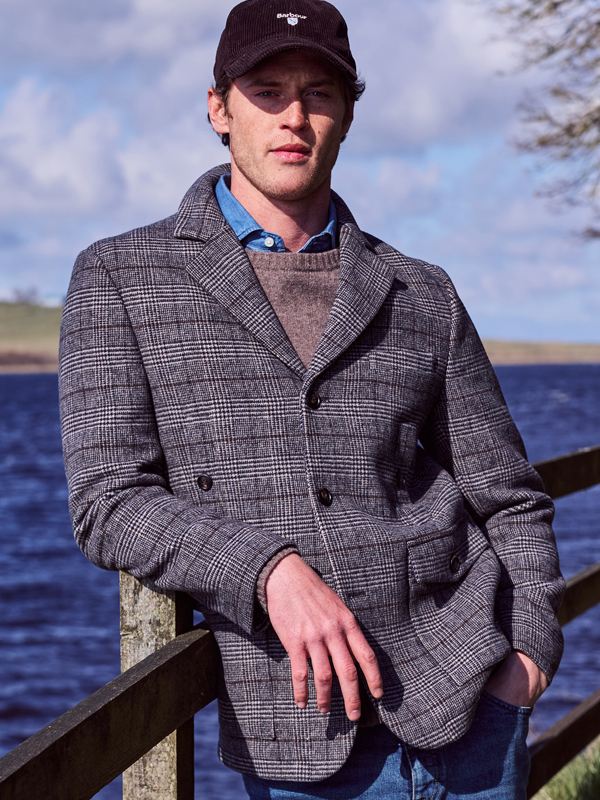 Sakkojacke im James Bond Stil Country Style mit Glencheck Sakko