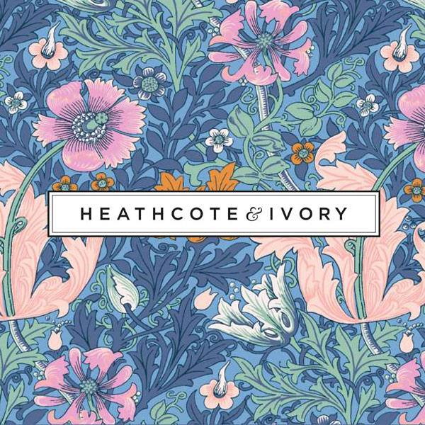 Logo und typisches Verpackungsmuster von Heathcote & Ivory