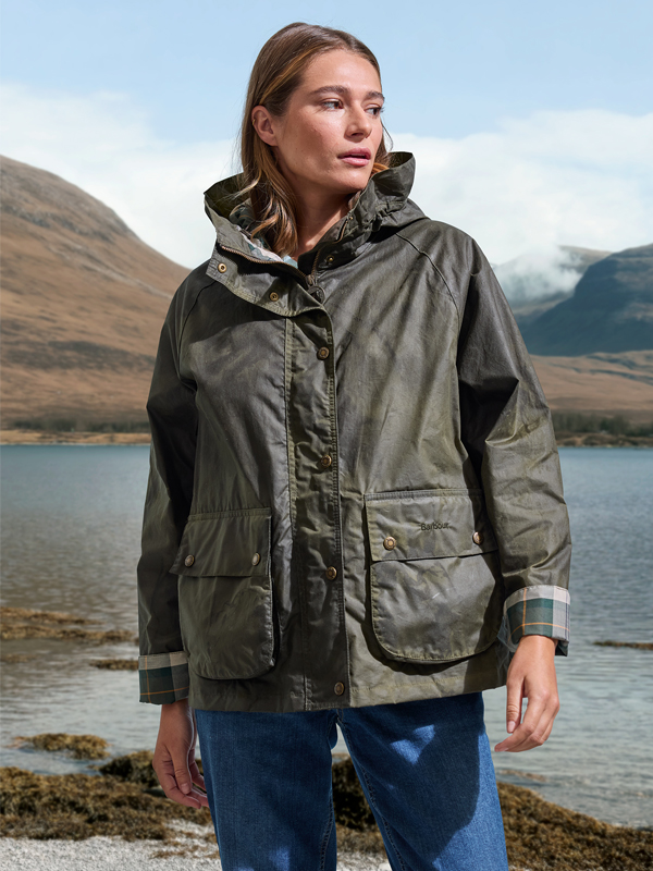 Übergangsjacke aus gewachster Baumwolle