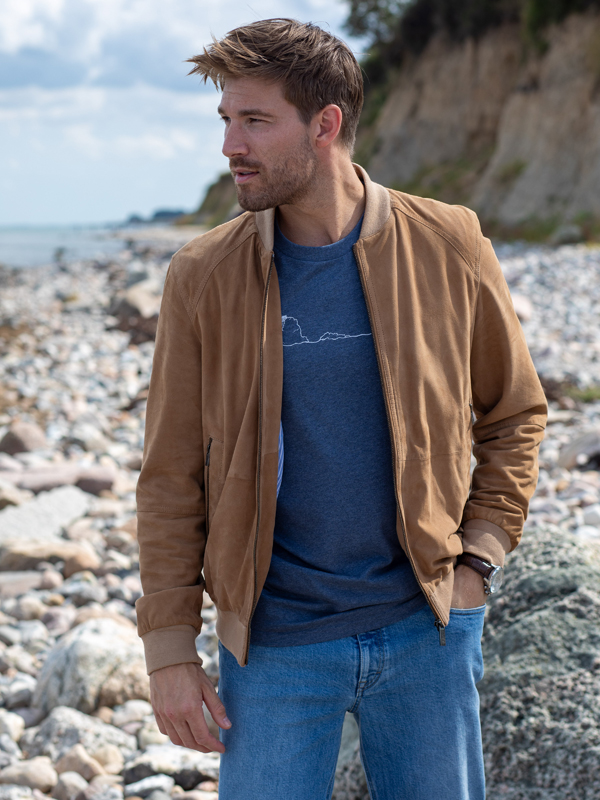 Klassischer Lederblouson Herren-Lederjacke im Blousonstil