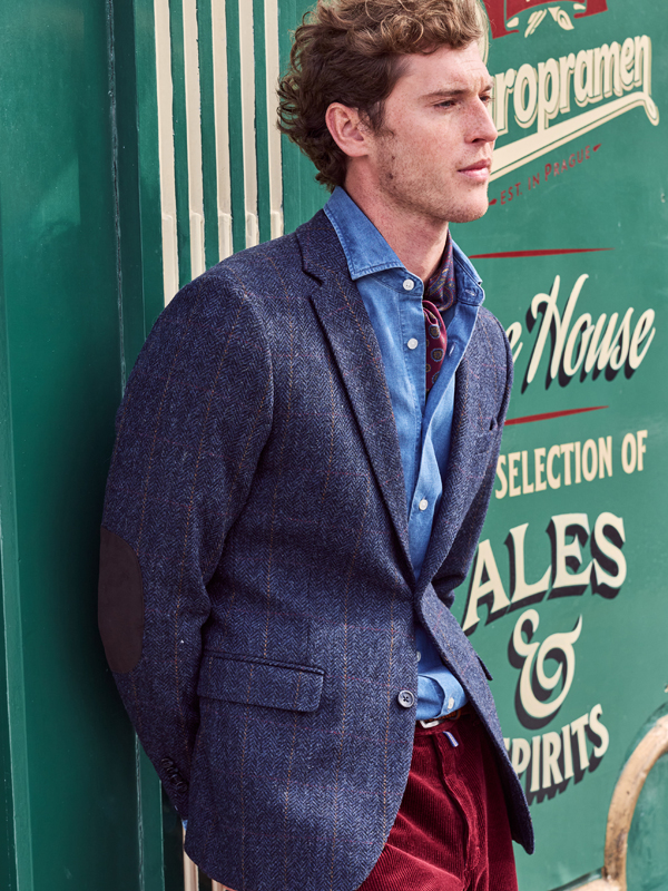Im klassischen Preppy Look: Sakko mit Cordhose Klassiker unter den Sakko-Kombinationen: Tweed & Cord