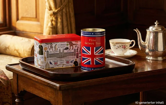 Nostalgisch verzierte Teedosen