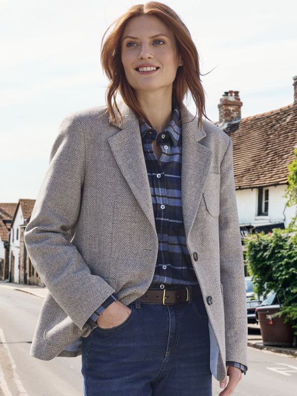 Klassischer Tweedblazer für Damen