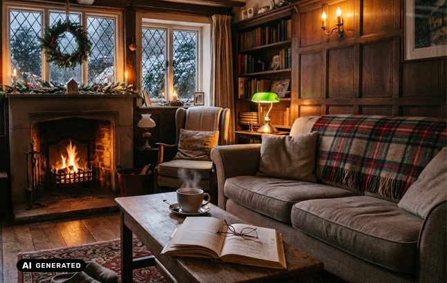 Gemütliches Cottage während der Adventszeit